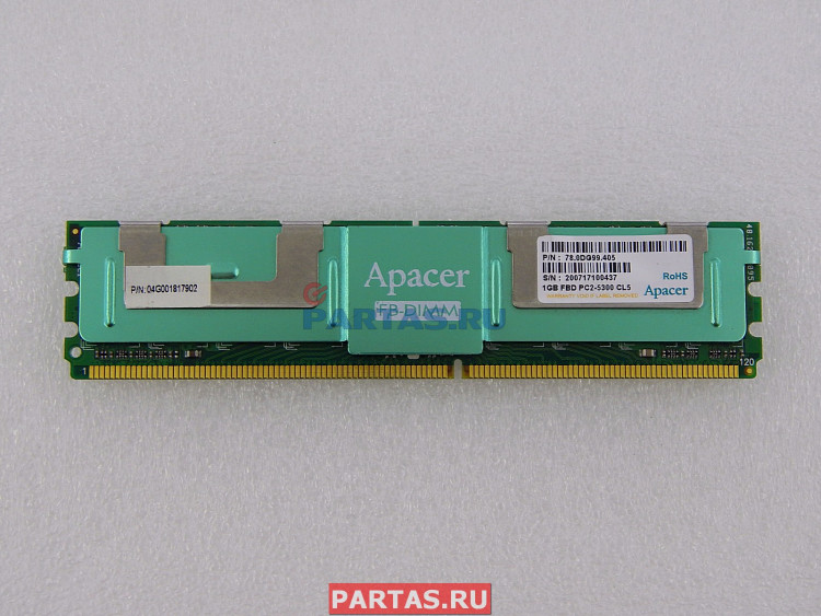 Модуль памяти APACER 1GB FBD PC2-5300 CL5 DDR2 78.0DG99.405 04G001817902