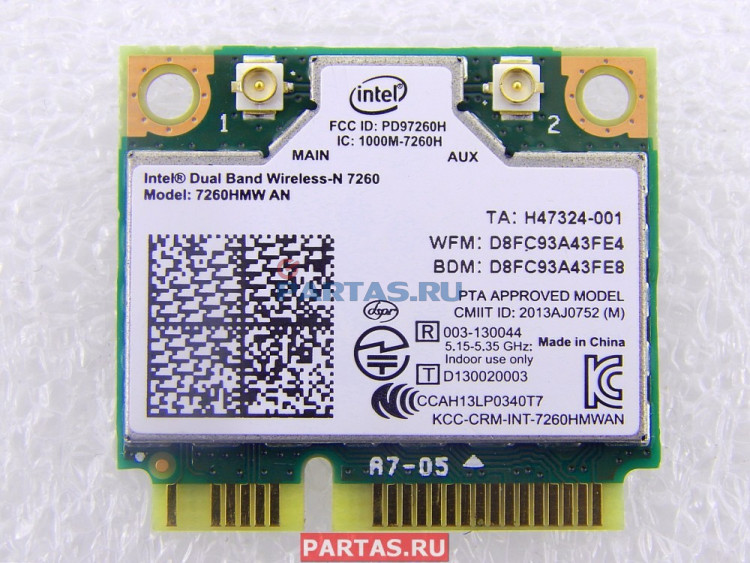 WI-FI модуль для ноутбука Asus N551ZU 0C012-00052900 (802.11AGN+BT /HMC TA)
