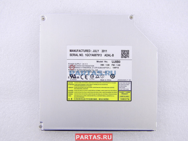 Оптический привод для ноутбука Asus K55DE 17G14113410T (PANASONIC/UJ8B0ADAL-B FW:1.00)	