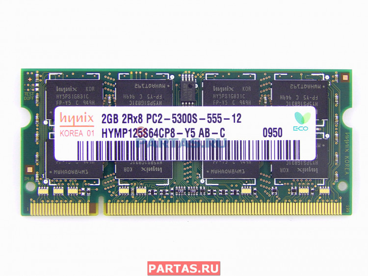 Оперативная память DDR2 Hynix 2GB 2Rx8 PC2-5300S HYMP125S64CP8-Y5