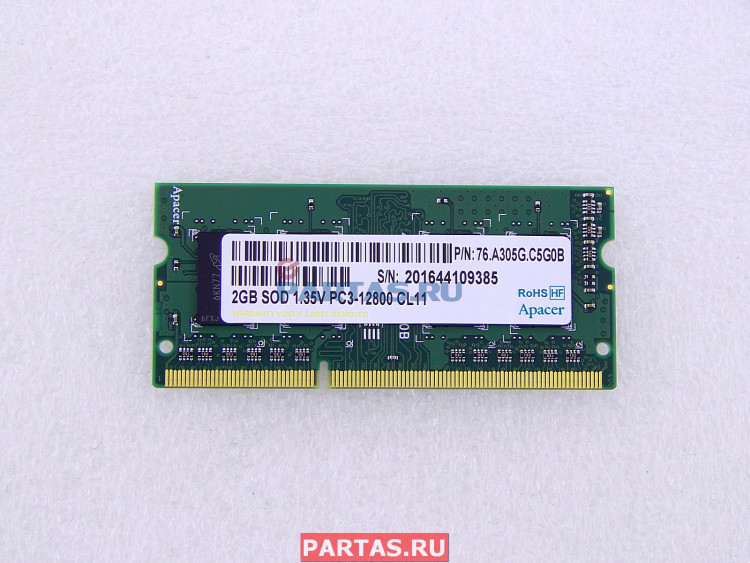 Оперативная память для ноутбука DDR3L 1600 SO-D 2GB 204P 76.A305G.C5G0B