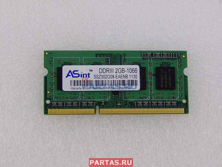 Оперативная память для ноутбука DDR3 1066 2GB 04G001618A95